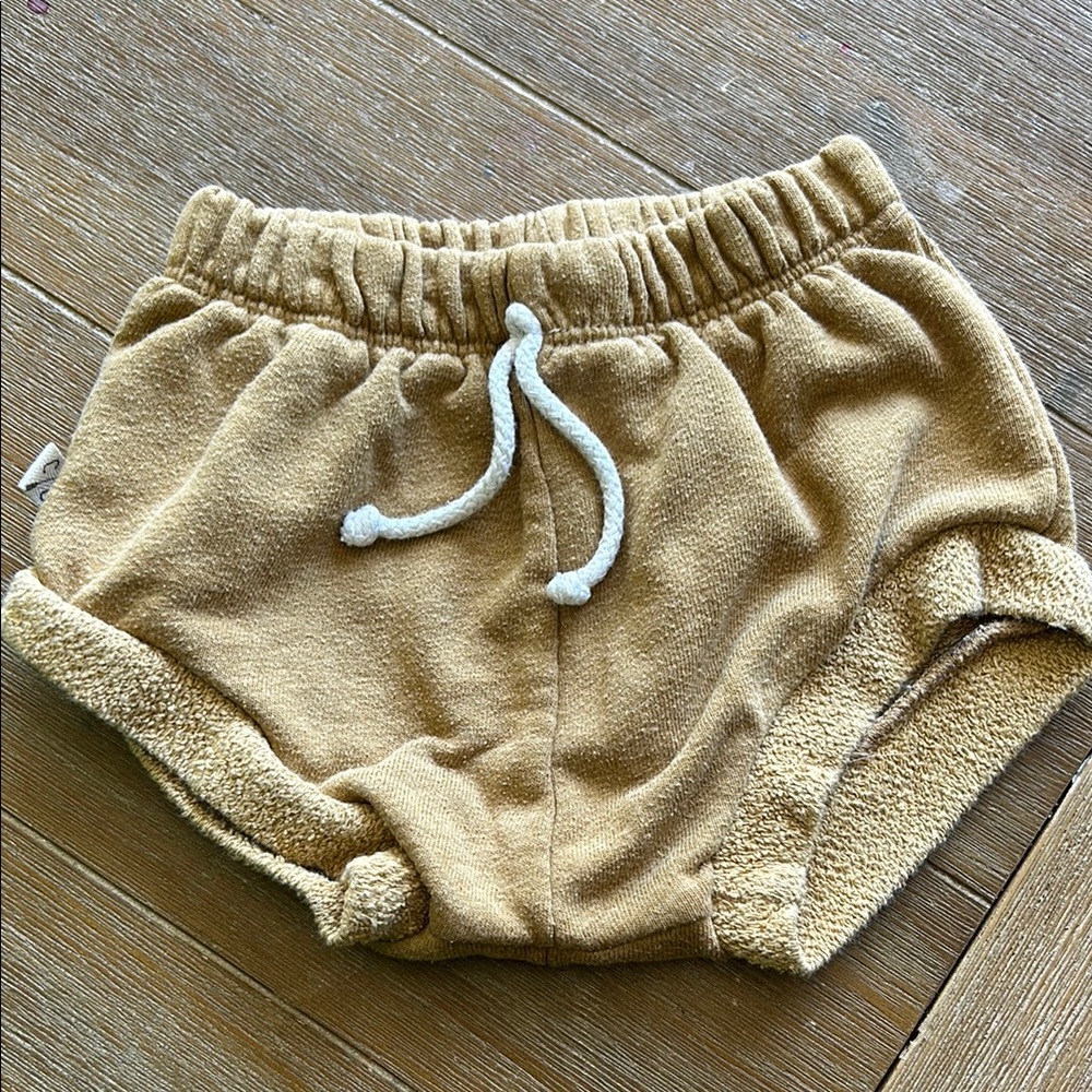 Childhoods clothing: Mustard Yellow Toddler Shorts with Drawstring